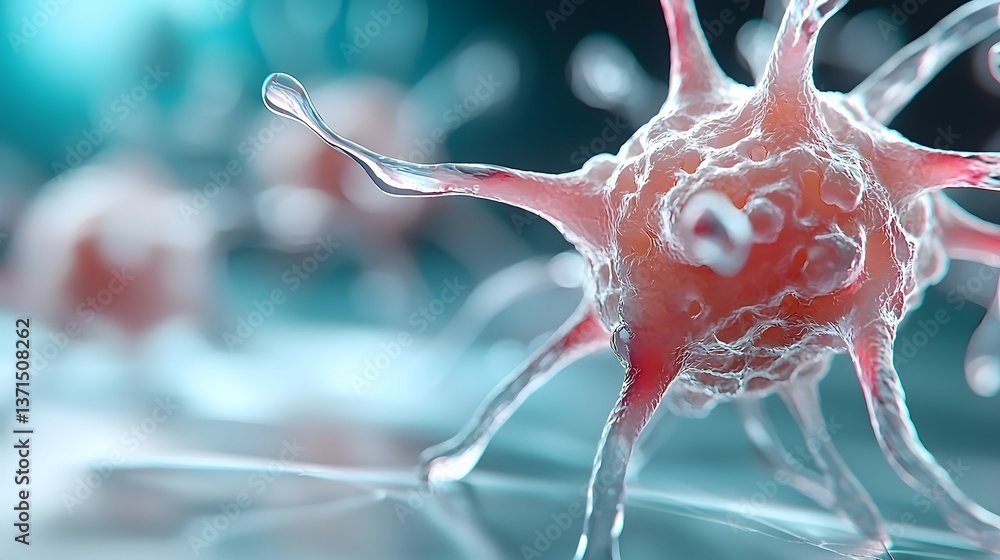 Poster nanotech infused gentian violet solution accelerating tissue recovery side view symbolizing healing 