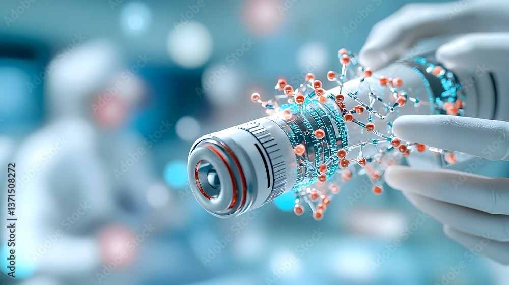 Poster nanotech infused vessels enhancing oxygen delivery symbolizing bioengineering advancements with a ro