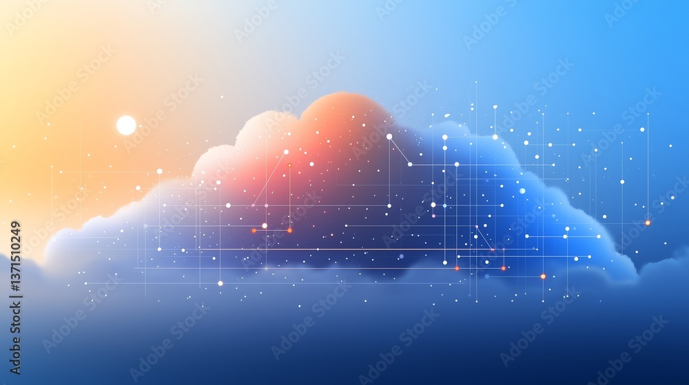 Aufkleber digital cloud data management and advanced networking solutions for global enterprises
