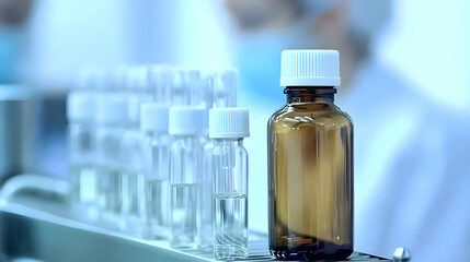 Photo Of Laboratory Bottles Medicine And Healthcare Technology Experiment