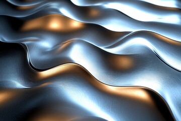 Obraz premium Shiny Silver Metallic Background Texture with Micro-grain Details in Soft Natural Light