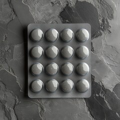 Health tablets in studio photo flay lay