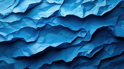 Obraz premium Crumpled blue paper texture background (2)