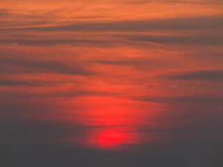 sunset in the sky