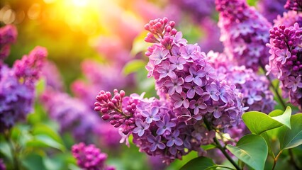 Obraz premium Purple lavender flowers in the garden.