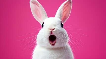 Adorable Surprised Rabbit in a Playful Setting