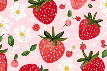 Whimsical nursery decor ideas featuring strawberry illustrations.