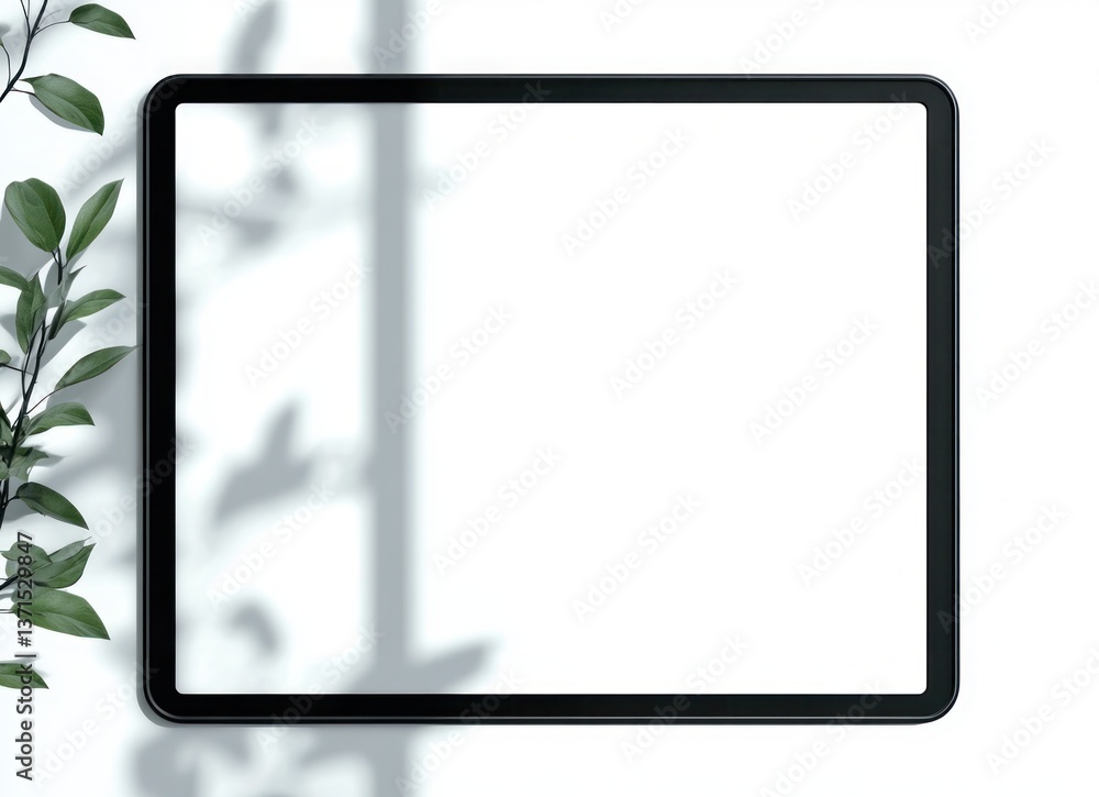 Aufkleber minimalist digital tablet mockup with black frame for app and web design presentation