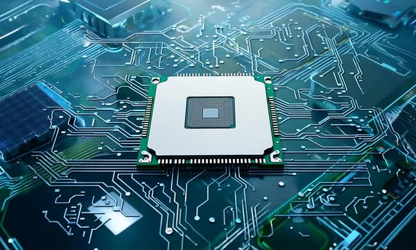 Digital Circuit board. Technology background. Central Computer Processors CPU background.