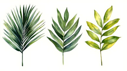 Set_of_palm_leaves_in_an_isolated_watercolor_bota_