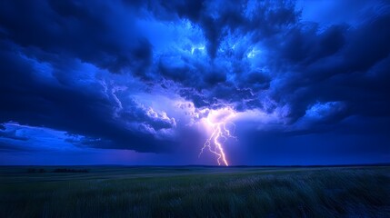 Thunderstorm_and_lightning_set_against_a_blue_sky_