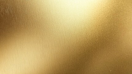 Fototapeta premium Close-Up of Smooth Golden Metal Surface with Subtle Reflections and Light Tones, Plain Background Highlighting Texture and Shine of Metallic Gold