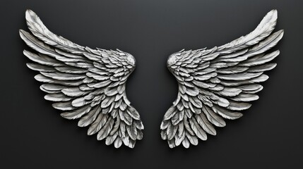 Obraz premium Ideal for digital projects, this angel wings mockup emphasizes beauty and creativity.