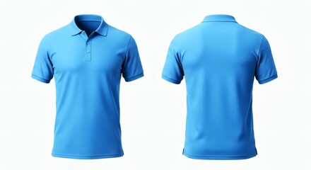 Two Blue T-Shirts Side by Side