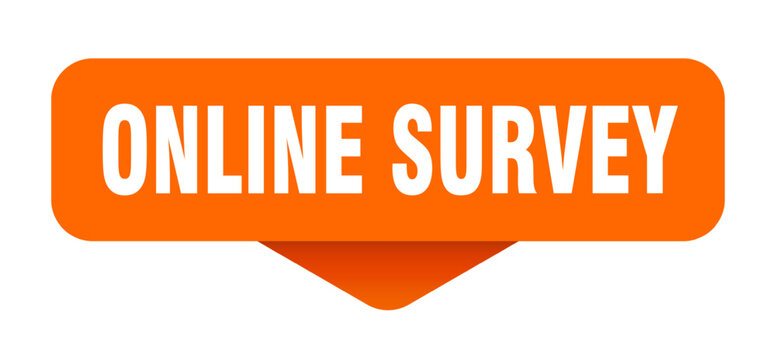 online survey sticker. online survey sign on transparent background