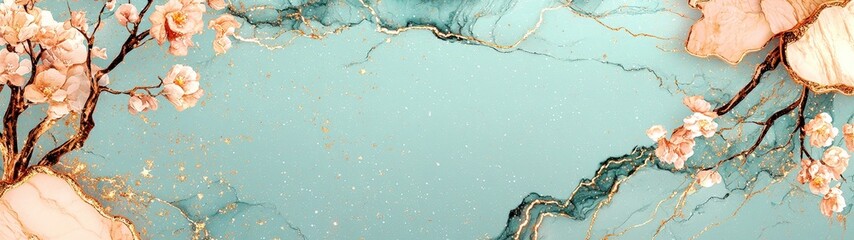 Beautiful Watercolor Illustration of Blossoming Flowers for Baby Nursery Decor, Soft Colors and Elegant Design Elements, Ideal for Child's Room