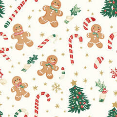 Fototapeta premium Christmas Pattern Design