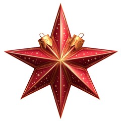 Festive Red Star Ornament