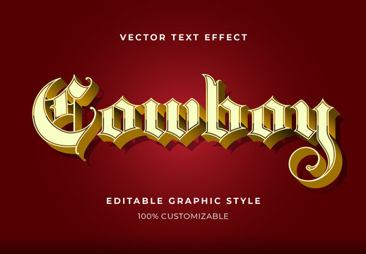 Gold Vintage 3D Font With Ornate Gothic Heritage Text Effect