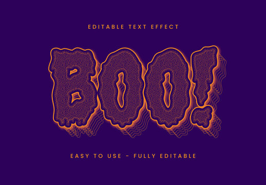 Neon Spooky Dripping Horror Font Outlined Textured Bold Text Effect
