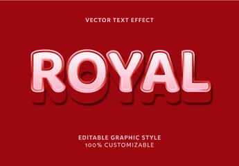 Pink And Red Bold 3d Rounded Font Layered Shadow Text Effect