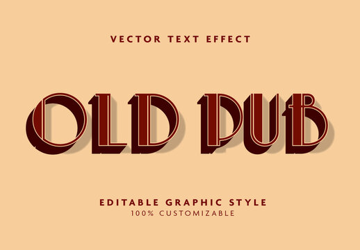 Brown And Beige Vintage Art Deco Font Bold Decorative Text Effect