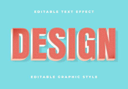 Orange Vintage Bold Font Shadow Block Text Effect