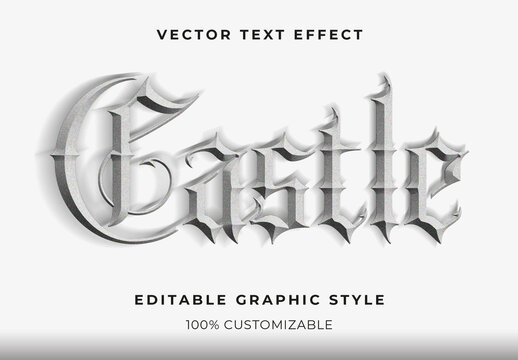 Gray Gothic Font Ornate Medieval Text Effect