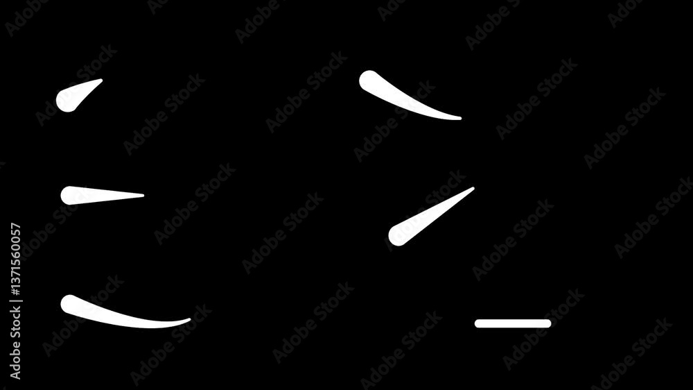 Poster hand-drawn animated arrows pack on black background | set of animated arrows motion graphics arrow a