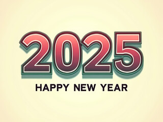 stylized 2025 happy new year