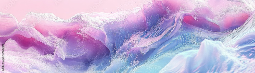 Poster an abstract artistic rendering of flowing liquids in vibrant color hues