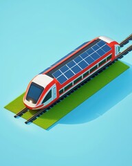 Innovative Solar-Powered Train on Tracks with Grass Base