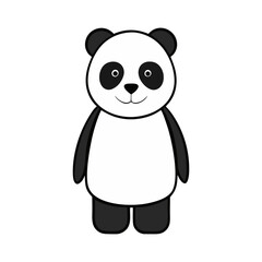 panda minimalist design with a white background