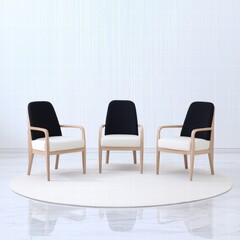 Two elegant chairs placed in a minimalist room creating a modern and inviting interior design