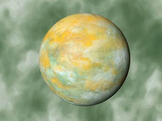 Vibrant Planet Illustration with Abstract Background Design