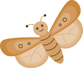 Yellow cute butterfly