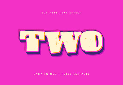 Beige And Purple Bold Double Line Font Cartoon Playful Text Effect