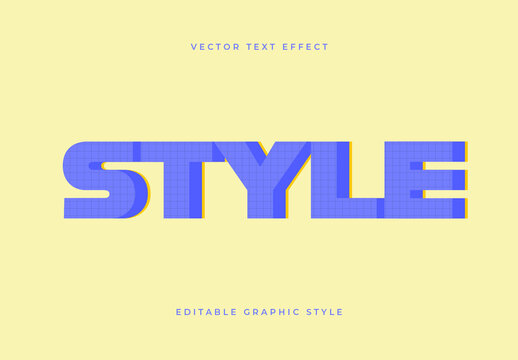 Purple Grid Block Tech Style Text Effect