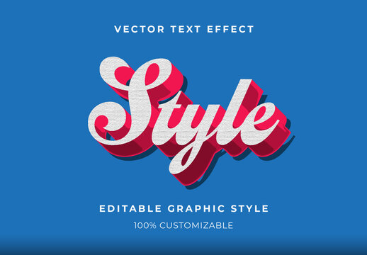 Red And Gray Elegant Script 3D Text Effect