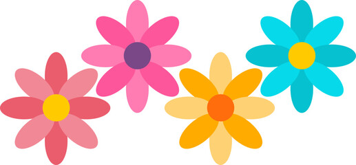 Floral spring background wildflowers in the meadow