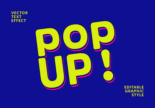 Yellow And Pink Neon Dotted Bold Retro Text Effect