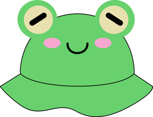 Funny green frog hat