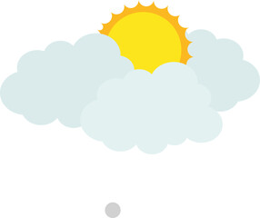 Sunny cloud with sun
