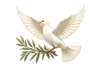 Fototapeta premium The Majestic White Dove Spreading Its Wings in a Symbol of Peace and Harmony