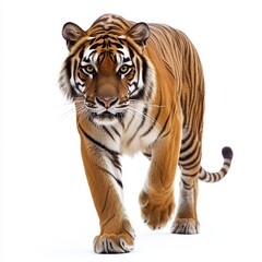 Fototapeta premium Majestic Tiger Walking Gracefully in Striking Natural Pose