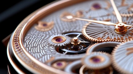 Zooming in on the exquisite details of a luxury watch reveals the intricate craftsmanship involved in its design. Each component showcases precision engineering and artistry