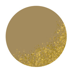 金箔、和柄、和風イメージの円形フレーム、背景素材