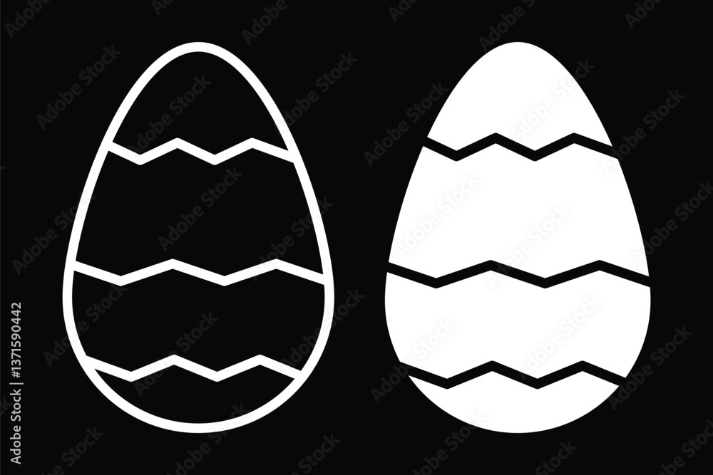 Poster broken egg icon set. egg icon broken set eggs sign. outline vector element. black line style. broken