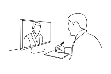 Remote Business Meeting Online Consultation, Video Conference