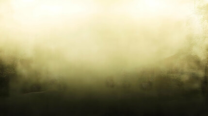 Abstract Golden Landscape Illustration with Fog and Atmospheric Light